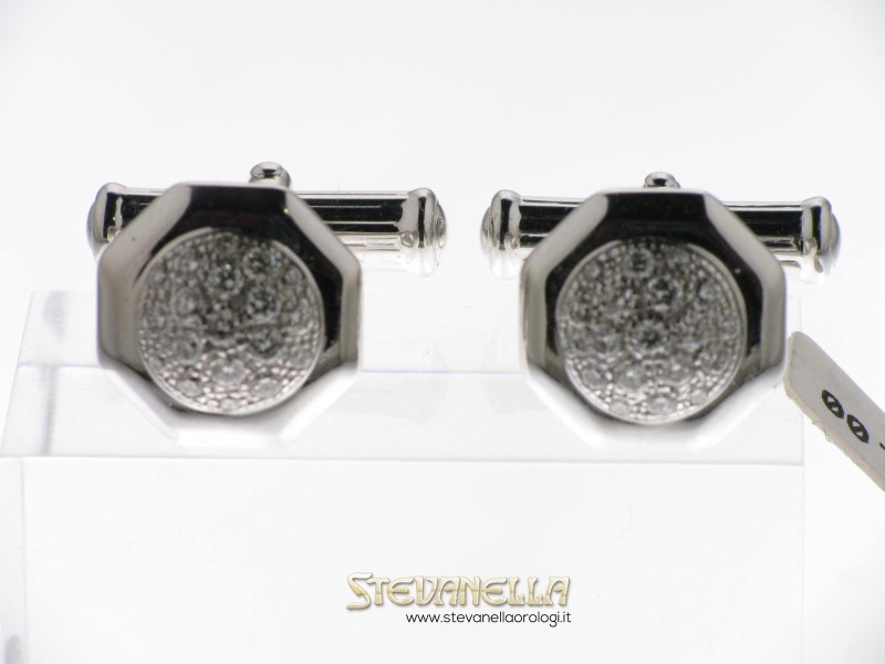 Gemelli in oro bianco 18kt diamanti 0,70 ct, grammi 8,70